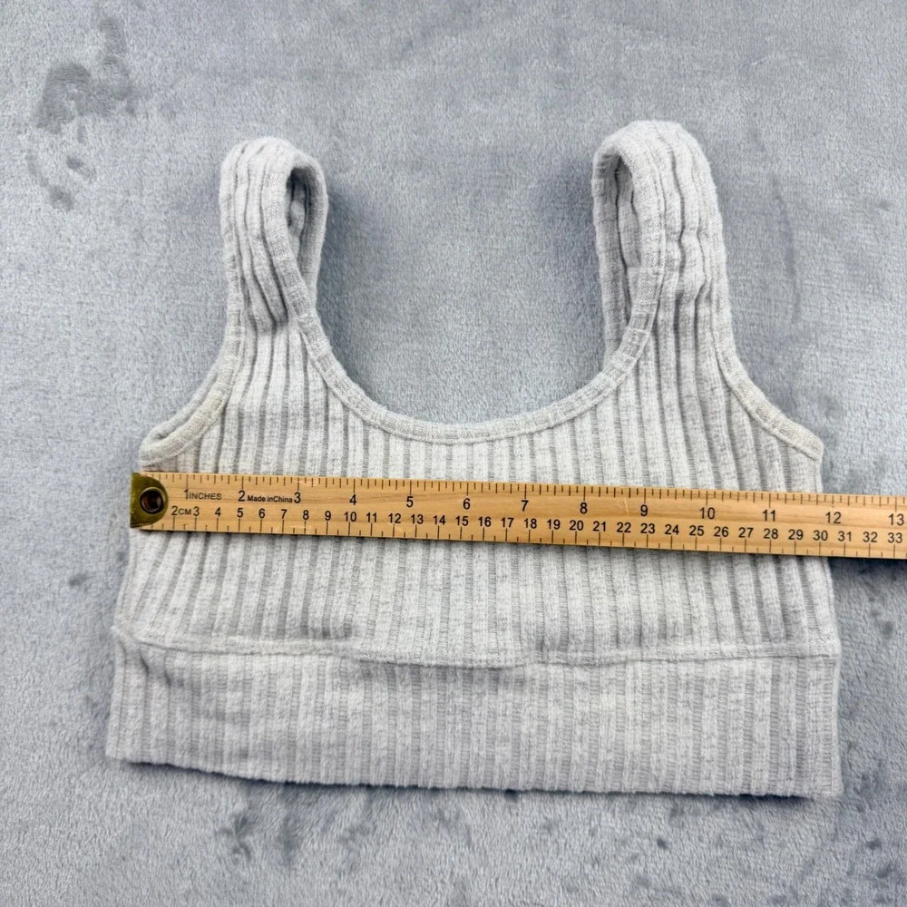 Altar'd State Intimates Ribbed Bralette Crop Top Gray Women's Small RT2495-1AS